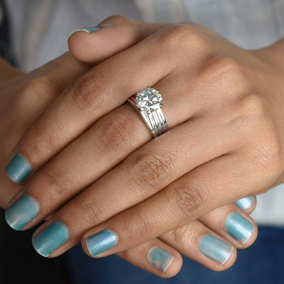 3.05 Ct Stunning Off White Diamond Solitaire Ring, Very Elegant & Great Sparkle ! Ideal For Birthday Gift, Certified Diamond! - ZeeDiamonds