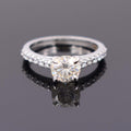 Amazing Off White Diamond Ring in prongs with Accents, Great Brilliance & Sparkle ! Ideal For Birthday Gift, 1.00 Ct Certified Diamond! - ZeeDiamonds