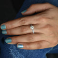 Amazing Off White Diamond Ring in prongs with Accents, Great Brilliance & Sparkle ! Ideal For Birthday Gift, 1.00 Ct Certified Diamond! - ZeeDiamonds