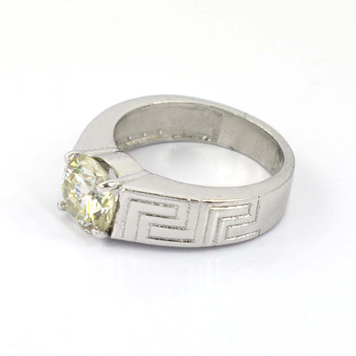 1.90 Ct Amazing Off White Diamond Solitaire Ring, Very Elegant & Great Sparkle ! Ideal For Birthday Gift, Certified Diamond! - ZeeDiamonds