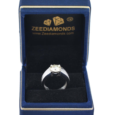 1.90 Ct Amazing Off White Diamond Solitaire Ring, Very Elegant & Great Sparkle ! Ideal For Birthday Gift, Certified Diamond! - ZeeDiamonds