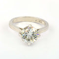 1.80 Ct Very Elegant Off White Diamond Solitaire Ring, Very Elegant & Great Sparkle ! Ideal For Birthday Gift, Certified Diamond! - ZeeDiamonds