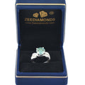 Certified 2.70 Ct Gorgeous Blue Diamond Ring with Diamond Accents, Latest Design & Great Shine! Gift For Wedding/Birthday - ZeeDiamonds