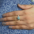 Certified 2.70 Ct Gorgeous Blue Diamond Ring with Diamond Accents, Latest Design & Great Shine! Gift For Wedding/Birthday - ZeeDiamonds