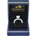 2.50 Ct Stunning Off White Diamond Solitaire Ring with Accents, Elegant Look & Great Sparkle ! Ideal For Birthday Gift, Certified Diamond! - ZeeDiamonds