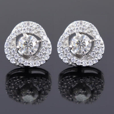 AAA Certified 1.10 Ct, Designer Off-White Diamond Studs with White Accents  ! Very Latest Collection & Ideal Gift for Lovely Wife - ZeeDiamonds