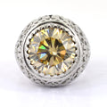 RARE & Huge 10 Ct Champagne Diamond Ring. Amazing Shine & Luster WATCH VIDEO - ZeeDiamonds