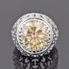 RARE & Huge 10 Ct Champagne Diamond Ring. Amazing Shine & Luster WATCH VIDEO - ZeeDiamonds