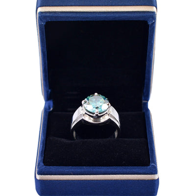 Stunning Blue Diamond Solitaire Ring in Prong Setting. Excellent Cut & Great Sparkle! Gift For Wedding/Birthday! 5.00 Ct Certified - ZeeDiamonds