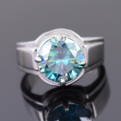 Stunning Blue Diamond Solitaire Ring in Prong Setting. Excellent Cut & Great Sparkle! Gift For Wedding/Birthday! 5.00 Ct Certified - ZeeDiamonds