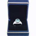 Stunning Brilliant Cut Blue Diamond Solitaire Ring in Prong Setting. Men's Design & Great Shine! Gift For Wedding/Birthday! 4.60 Ct Certified - ZeeDiamonds