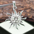 3.70 Ct Certified Off-White Diamond Sun Design Pendant with Accents. Ideal Gift for Wife. Great Sparkle - ZeeDiamonds