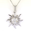 3.70 Ct Certified Off-White Diamond Sun Design Pendant with Accents. Ideal Gift for Wife. Great Sparkle - ZeeDiamonds