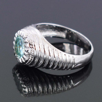 Very Elegant Blue Diamond Solitaire Ring in White Gold Finish, New Design & Great Shine! Gift For Wedding/Birthday! 3.75 Ct Certified - ZeeDiamonds