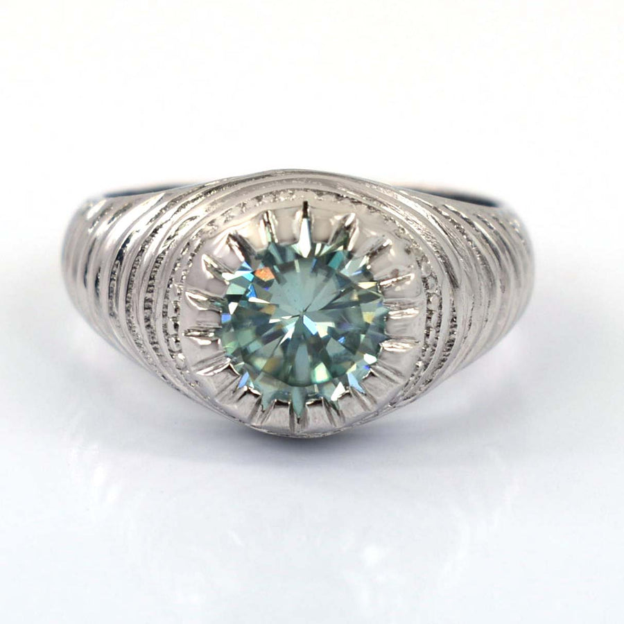 Very Elegant Blue Diamond Solitaire Ring in White Gold Finish, New Design & Great Shine! Gift For Wedding/Birthday! 3.75 Ct Certified - ZeeDiamonds
