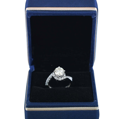 Gorgeous 1.20 Ct Off White Diamond Engagement Ring with White Accents, Elegant Look & Great Sparkle ! Ideal For Birthday Gift, Certified Diamond! - ZeeDiamonds