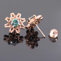 2.20 Ct Certified Amazing Blue Diamond Stud Earrings in Rose Gold with Prong Style! Great Sparkle & Elegant Look! Gift For Birthday! WATCH VIDEO - ZeeDiamonds