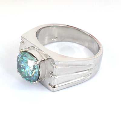 Amazing 4.50 Ct Certified Blue Diamond Solitaire Ring. Men's Collection & Great Shine! Gift For Wedding/Birthday - ZeeDiamonds