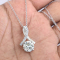 Beautiful 3.00 Ct Certified Off-White Diamond Pendant with Accents. Lovely Gift for Wife. Great Sparkle - ZeeDiamonds