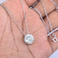 3.20 Ct Certified Amazing Off-White Diamond Solitaire Pendant in Prongs. Ideal Gift for Wife/Girlfriend. Great Sparkle - ZeeDiamonds