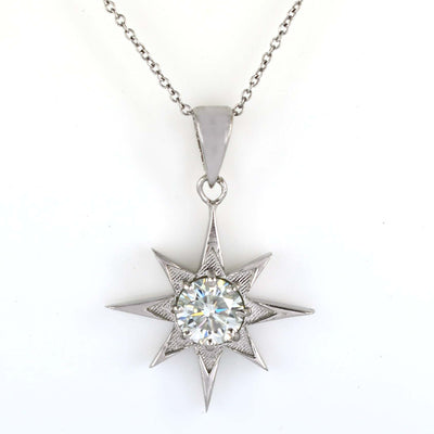2.20 Ct Certified Elegant Off-White Diamond Solitaire Pendant in Sun Design. Ideal Gift for Wife/Girlfriend. Great Sparkle - ZeeDiamonds