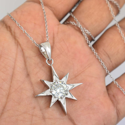2.20 Ct Certified Elegant Off-White Diamond Solitaire Pendant in Sun Design. Ideal Gift for Wife/Girlfriend. Great Sparkle - ZeeDiamonds