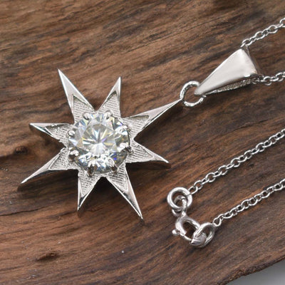 2.20 Ct Certified Elegant Off-White Diamond Solitaire Pendant in Sun Design. Ideal Gift for Wife/Girlfriend. Great Sparkle - ZeeDiamonds