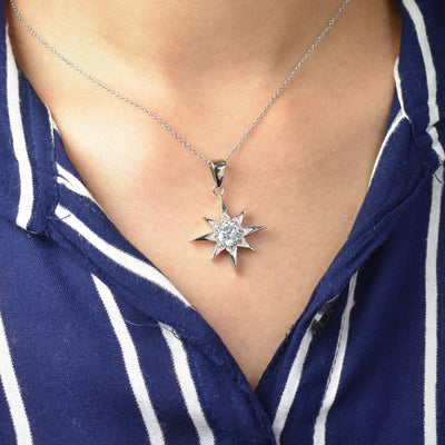 2.20 Ct Certified Elegant Off-White Diamond Solitaire Pendant in Sun Design. Ideal Gift for Wife/Girlfriend. Great Sparkle - ZeeDiamonds