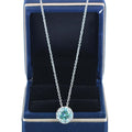 3.20 Ct AAA Certified Brilliant Cut Blue Diamond Solitaire Pendant in White Finish, Very Elegant Shine & Ideal Gift for Anniversary, Birthday - ZeeDiamonds