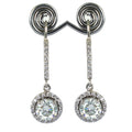 Off White Diamond Solitaire Dangler Earrings with Accents. 4.05 Ct, Amazing Shine & Bling  WATCH VIDEO - ZeeDiamonds