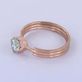 Very Elegant Off-White Diamond Solitaire Ring in Rose Gold, 1 Ct Certified. Ideal Gift for Anniversary, Birthday - ZeeDiamonds