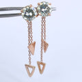 3 Ct Charming Off White Diamond Dangler Earrings with Hanging Style! Gorgeous Look & Great Shine! Gift For Birthday! - ZeeDiamonds