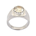 3.15 Ct Champagne Diamond Solitaire Ring in 925 Silver with White Finish, New Design & Great Shine, Ideal For Gift - ZeeDiamonds