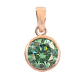 6.35 Carat Amazing Blue Diamond Solitaire Pendant in 925 Silver with Rose Gold, Elegant & Great Sparkle ! Gift For Birthday/Wedding! - ZeeDiamonds