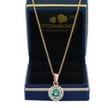 6.35 Carat Amazing Blue Diamond Solitaire Pendant in 925 Silver with Rose Gold, Elegant & Great Sparkle ! Gift For Birthday/Wedding! - ZeeDiamonds