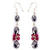 15 Ct Drum Shape Beaded Earrings With Rubies gemstone - ZeeDiamonds