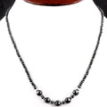 4-8 mm AAA Quality Black Diamond Necklace.Great shine & luster! - ZeeDiamonds