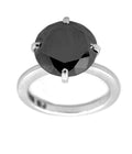 3 Ct Certified Black Diamond Solitaire Ring Gift for Anniversary - ZeeDiamonds