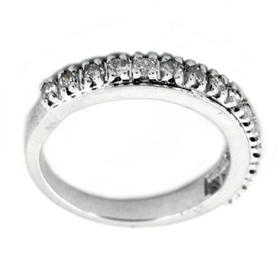 Black Diamond with 20 White Accents Band Ring in Sterling Silver For Women's Gift, - ZeeDiamonds