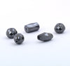 19.5 Cts Black Diamond Drilled Beads - Fancy Drum, Pipe & Round Checker - ZeeDiamonds