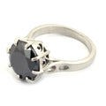 3-4 Cts Round Brilliant Cut Black Diamond Solitaire Ring With Prong Setting - ZeeDiamonds