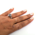 3-4 Cts Round Brilliant Cut Black Diamond Solitaire Ring With Prong Setting - ZeeDiamonds
