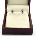 3 Ct AAA Certified Black Diamond Studs in 925 Silver, Prong Setting - ZeeDiamonds