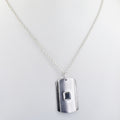 2.5 Ct Black Diamond Dog Tag handmade Pendant in 925 Silver - ZeeDiamonds