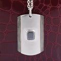 2.5 Ct Black Diamond Dog Tag handmade Pendant in 925 Silver - ZeeDiamonds