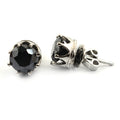 4 Ct AAA Certified Black Diamond Solitaire Studs in 925 Silver, Great Shine - ZeeDiamonds