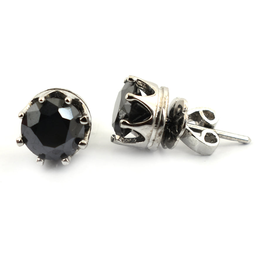 2.00 Ct. Fancy Grey Diamond Solitaire Stud Earrings In 925 Sterling Silver – EGS Certified VVS1