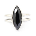 4 Ct AAA Quality Marquise Cut Black Diamond Solitaire Ring - ZeeDiamonds