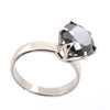 3-4 Ct Certified Brilliant Cut Black Diamond Solitaire Ring - ZeeDiamonds