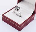 3-4 Ct Certified Brilliant Cut Black Diamond Solitaire Ring - ZeeDiamonds